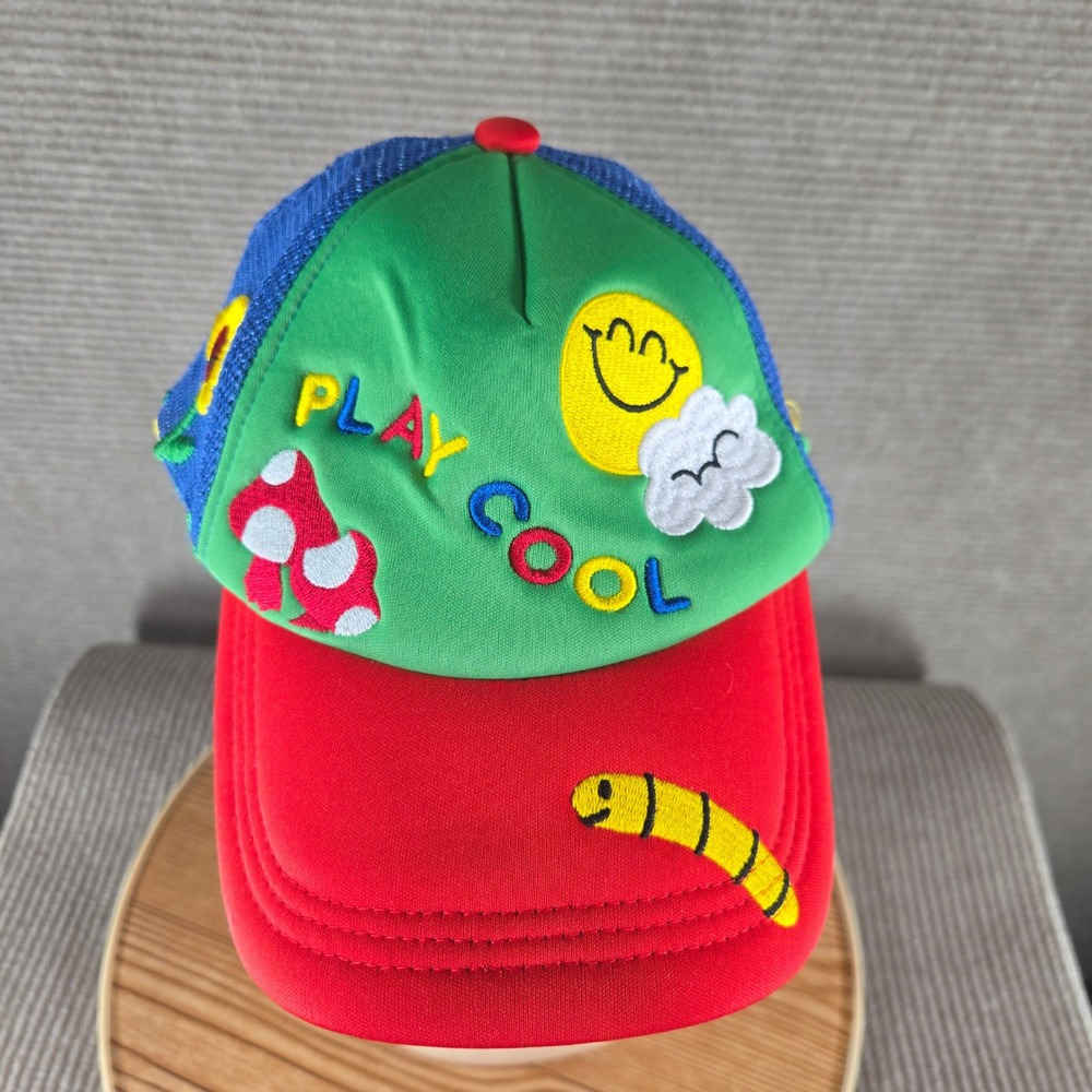 Play Cool Kids OSFM Multicolor Embroidered Nature Patch Mesh Trucker Hat